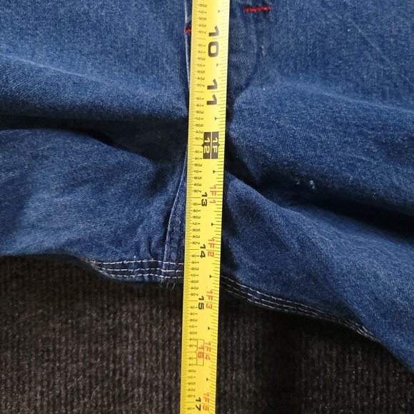 Dickies Bib‎ Overalls Mens 46x32 Blue Workwear Wide Leg Carpenter Utility Cargo - Picture 8 of 14